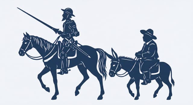 Silhouettes of Don Quixote and Sancho Panza
